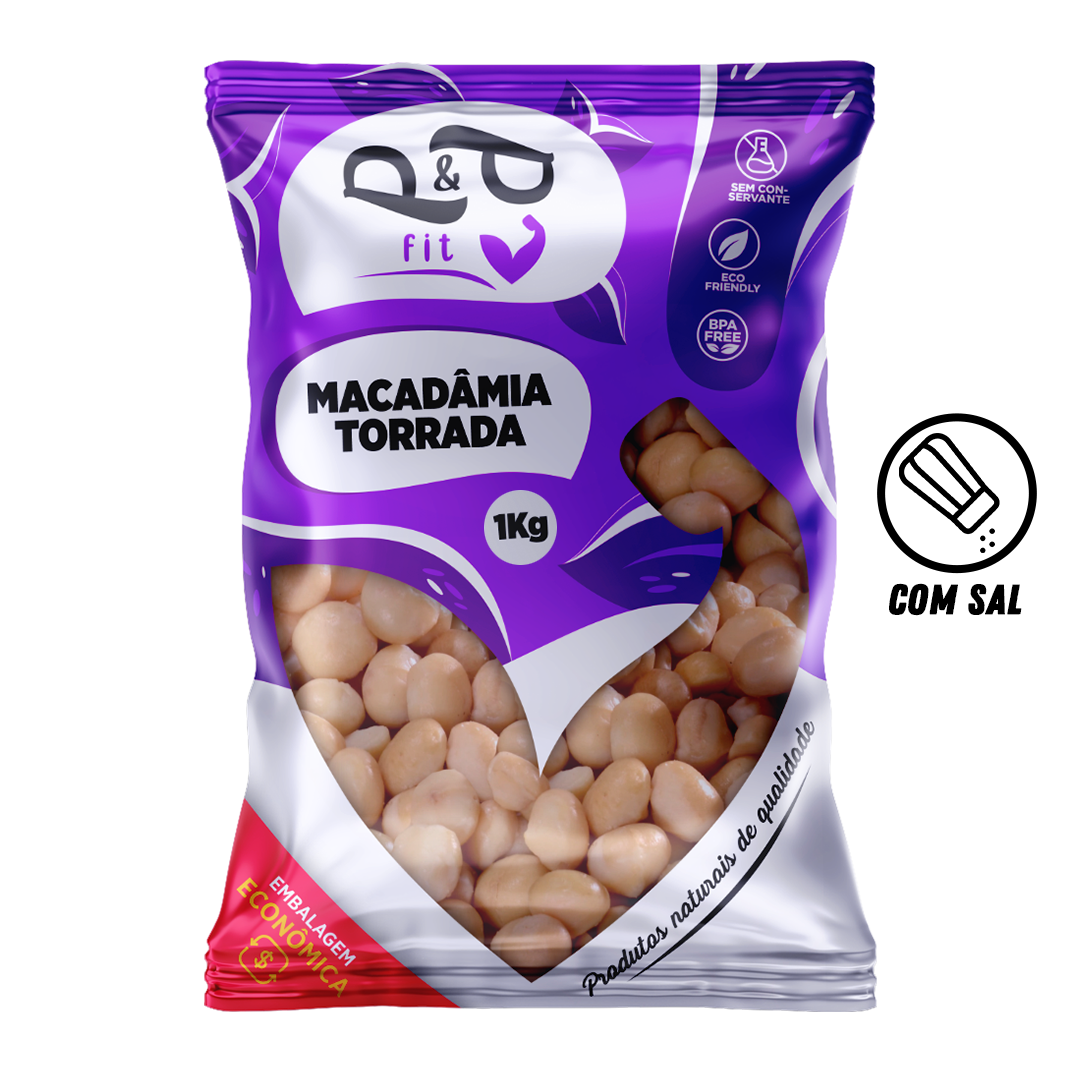 Macadâmia Premium Torrada Salgada - P&P